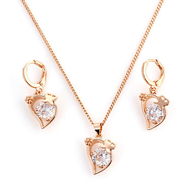 Мода Золото Проба (ожерелье и серьги) Камень Ювелирные наборы (золото)