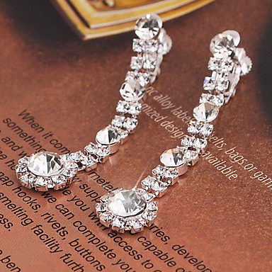 Свадьба Элегантный Rhinestone Crystal серьги и ожерелье комплект ювелирных изделий