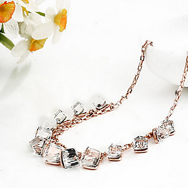 Площадь Rhinestone серьги и ожерелья комплекта ювелирных изделий