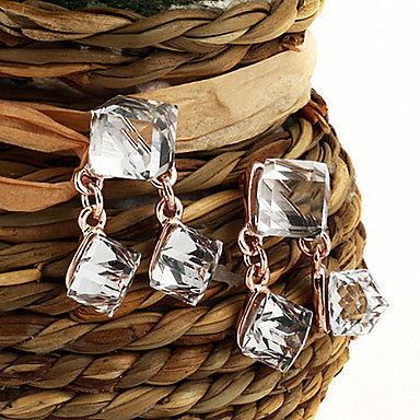 Площадь Rhinestone серьги и ожерелья комплекта ювелирных изделий