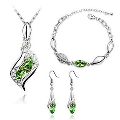 Роскошный Crystal Jewelry Set (в том числе ожерелье и серьги & браслет)