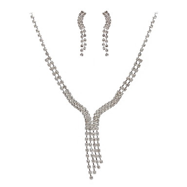 Мода кисточкой Форма Прозрачные Rhinestone сплава (ожерелья & серьги) Свадебные украшения наборы