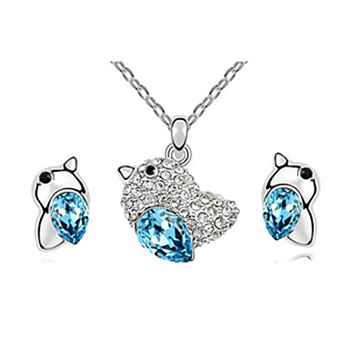 Прекрасный Chick Rhinestone с хрустальное яйцо Платиновый покрытием Установить ювелирные изделия