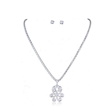 Свадьба Элегантный Rhinestone Crystal серьги и ожерелье комплект ювелирных изделий