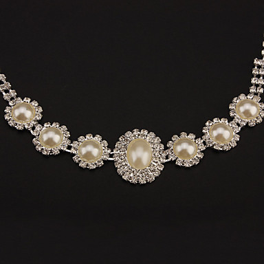 Мода Pearl Rhinestone Ювелирные наборы (ожерелье и серьги и кольца)