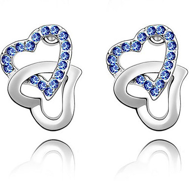 Двухместный Серьги Сердца & Set ожерелье ювелирных изделий