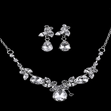 RS10050 падения Циркон серебрение Rhinestone Ювелирные Set