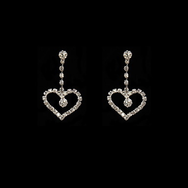 Мода Прозрачный Rhinestone сплава в форме сердца кулон (ожерелья & серьги) Свадебная Ювелирные наборы