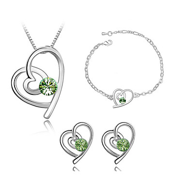 Роскошный Crystal Jewelry Set (в том числе ожерелье и серьги & браслет)