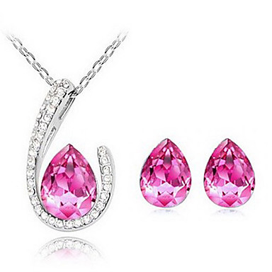 Великолепная Full Of Diand Crystal комплект ювелирных изделий падения