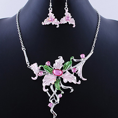 Свадьба Элегантный Rhinestone Crystal серьги и ожерелье комплект ювелирных изделий
