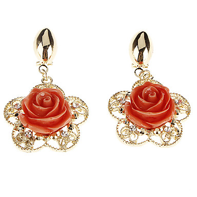 Высококачественный металл Rose Pattern циркуляр позолоченные серьги ожерелье браслет Кольца