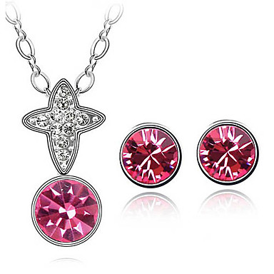 Австрийский Метеор кристаллами Серьги Стиль ожерелье