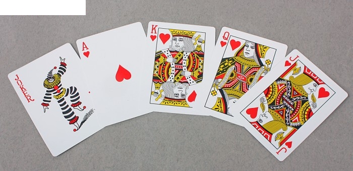 Карты игральные для покера Royal 54 шт в пластиковом футляре, 63х88мм 28мкр МИКС, трещина в коробке