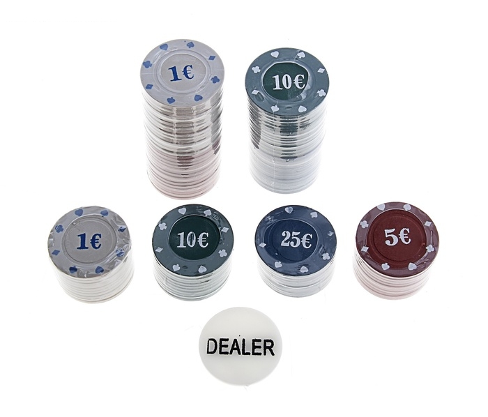 Набор для покера: 100 фишек с номиналом