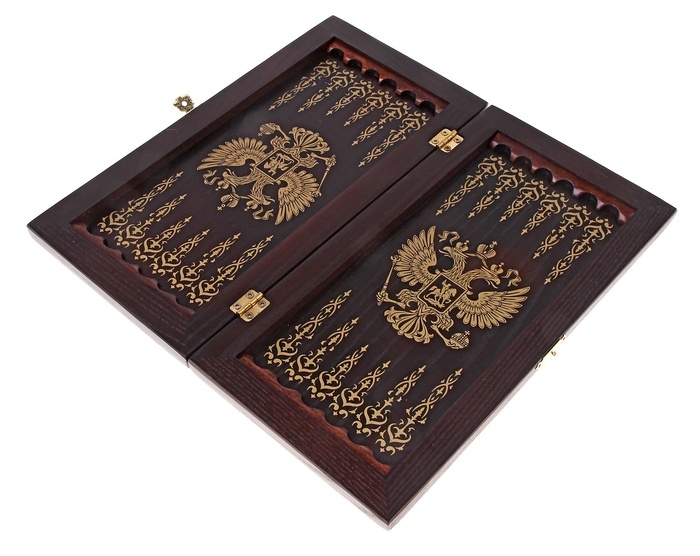 Нарды дорожные Орел двуглавый 29,0х15,0см Ясень