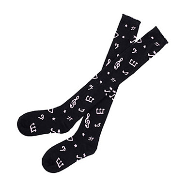 Музыкальные Pattern Примечания хлопок Сладкая Лолита чулках