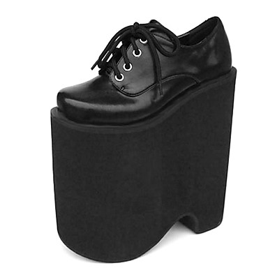 8,5 "супер высокий каблук платформа черного пу Лолита обувь