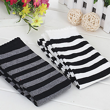 полосой шаблон черепа 40 см панк Лолита чулки