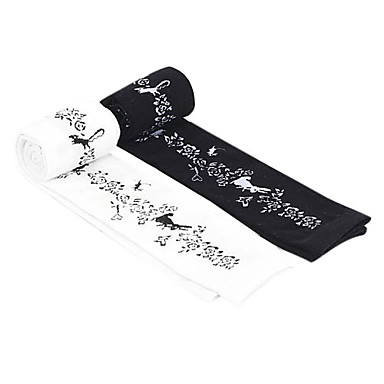 Маленькая Cutie Черный и белый хлопок Готическая Лолита чулки (2 цвета)