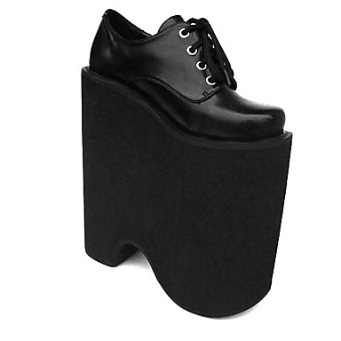 8,5 "супер высокий каблук платформа черного пу Лолита обувь