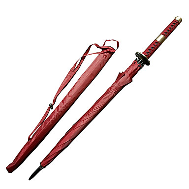 Roronoa Зоро Три Меч Стиль Sandai Kitetsu Samurai Sword Umbrella (красный)