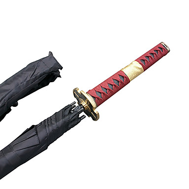 Roronoa Зоро Три Меч Стиль Sandai Kitetsu Samurai Sword Umbrella (черный)