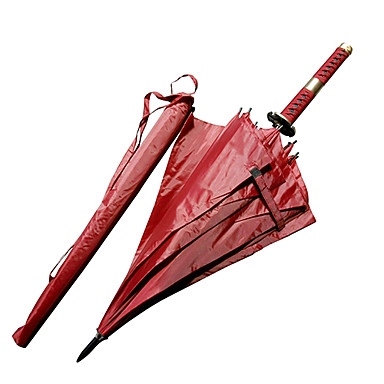 Roronoa Зоро Три Меч Стиль Sandai Kitetsu Samurai Sword Umbrella (красный)