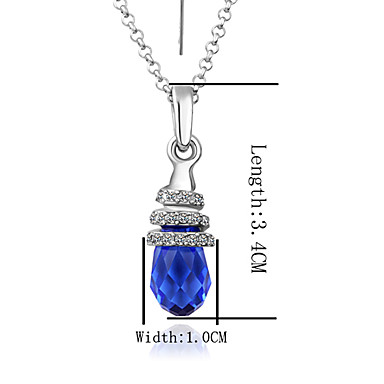 Чешская Diand, стразами Кристалл Rhinestone Белое золото Колье Lkn18Krgpn040 Зеленый Медь 18KRGP