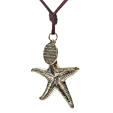 Starfish форма кожаный ремешок ожерелье