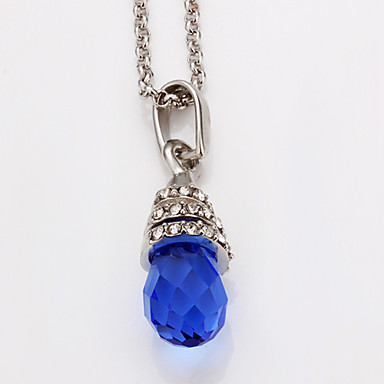 Чешская Diand, стразами Кристалл Rhinestone Белое золото Колье Lkn18Krgpn040 Зеленый Медь 18KRGP
