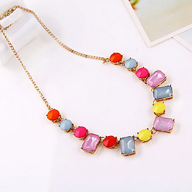 Чешский Five Diand ожерелье цвета конфеты цветные Ожерелье Gemstone