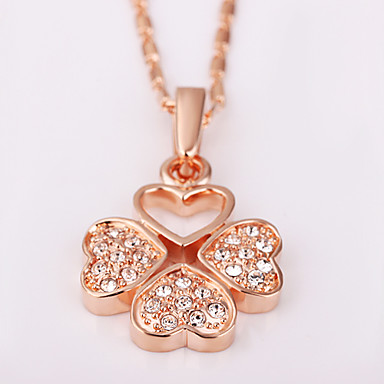 Swarovski Crystal-Swarovski Elements 18KRGP розовое золото-оловянного сплава ожерелье Lkn18Krgpn188