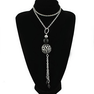 Ретро мода полый шар ожерелье (случайный цвет)