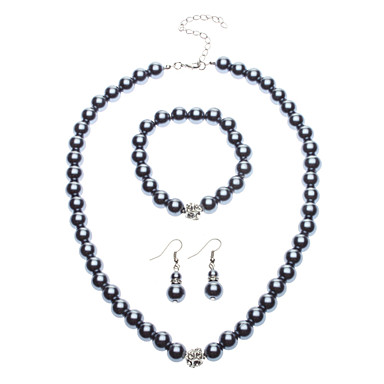 Горячие Серый Pearl Кристалл Бриллиантовый мяч колье