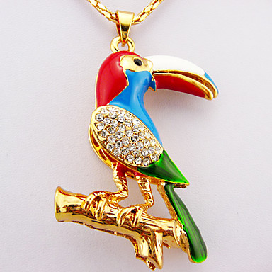 Мода сплава с разноцветными алмазами / в капельно пасутся Necklace2 ворона Кулон женский