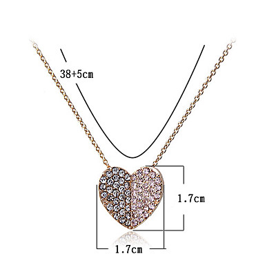 С бриллиантами Heart-Shaped Ожерелье
