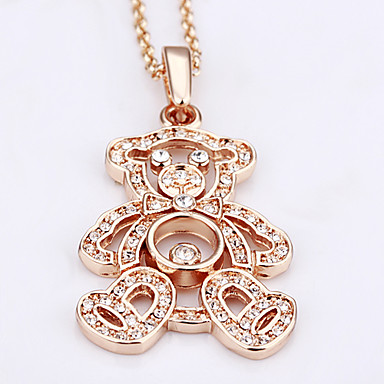 Swarovski Crystal-Swarovski Elements 18KRGP розовое золото-оловянного сплава ожерелье Lkn18Krgpn083