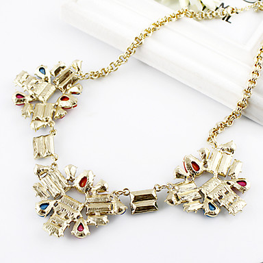 Сплав многоцветный Rhinestone вода падения Ожерелье