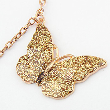 Позолоченный сплав бабочка подвеска Neckalce