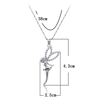 Сплав Циркон ожерелье Ангел (разных цветов)