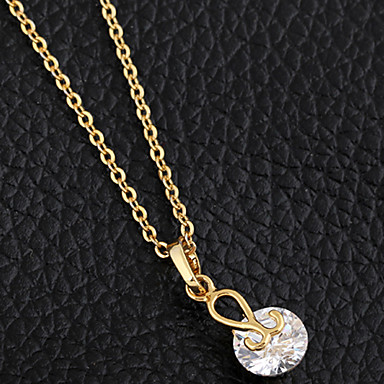 Позолоченная бронзовая циркона ожерелье D0423