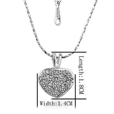 Чешская Diand, стразами Кристалл Rhinestone Белое золото Колье Lkn18Krgpn004 Зеленый Медь 18KRGP