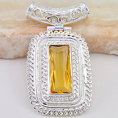 (1 шт) Мода желтый кулон Gem