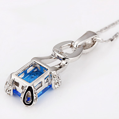 Swarovski Crystal-Swarovski Elements Белое золото Колье Lkn18Krgpn153 оловянного сплава 18KRGP