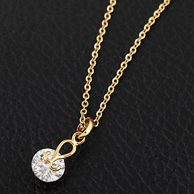 Позолоченная бронзовая циркона ожерелье D0423