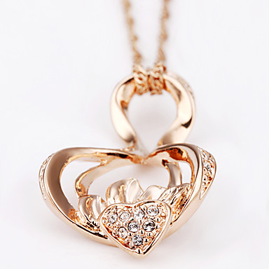 Swarovski Crystal-Swarovski Elements 18KRGP розовое золото-оловянного сплава ожерелье Lkn18Krgpn140