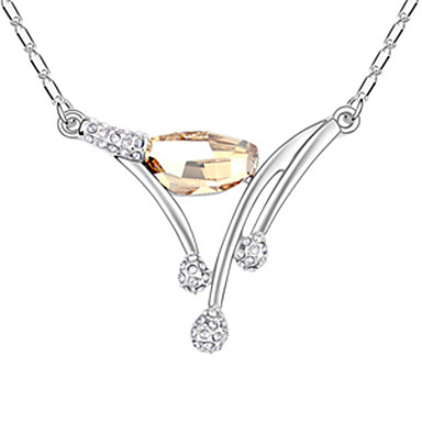 Clover Surround воды капель Мода Crystal ожерелье
