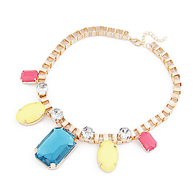 Корейская площади Хью Ожерелье Rhinestone