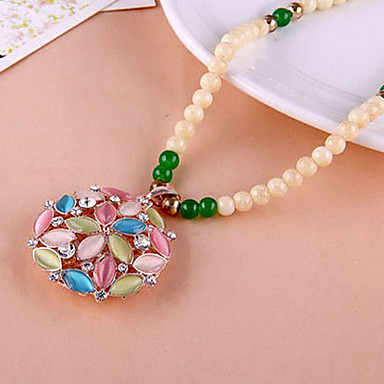 Красочные Подвеска Opal ожерелье вспышка алмаз Лепестки